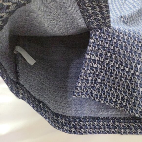 Banana Republic Houndstooth Pencil Skirt | Blue Knit Workwear | 10 Petite - Picture 9 of 10
